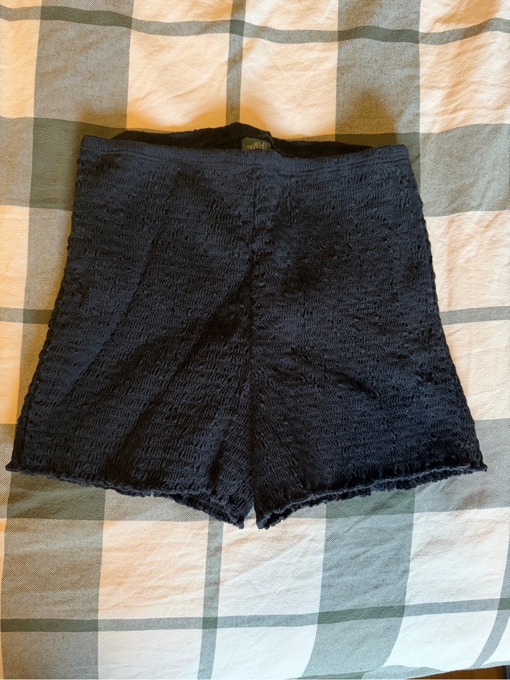 wild fable Black Smocked High-Waist Shorts
